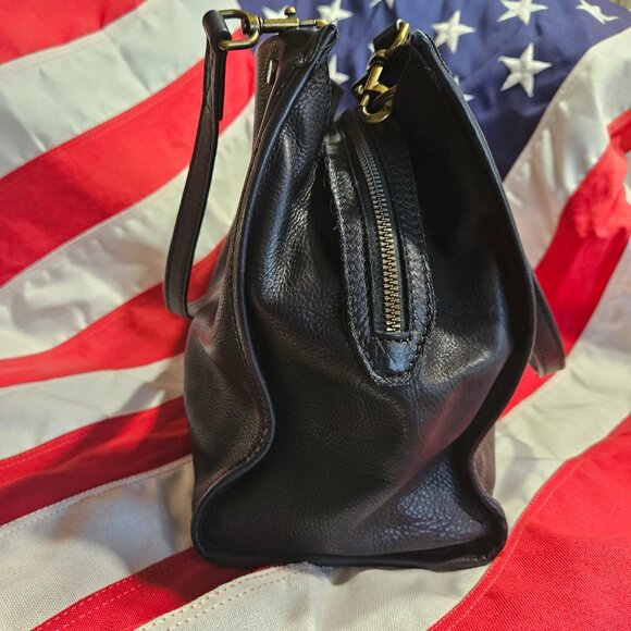 AMERICAN LEATHER CO. Lenox Triple Entry Satchel - Picture 3 of 7